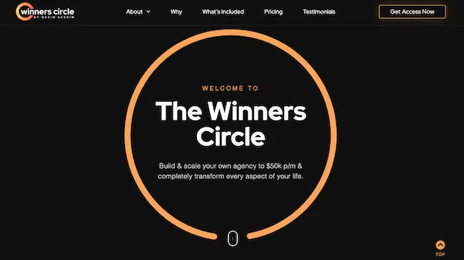 How The Growth Lab Transformed 'The Winners Circle': Branding, Web Design & 3-Step Funnel.