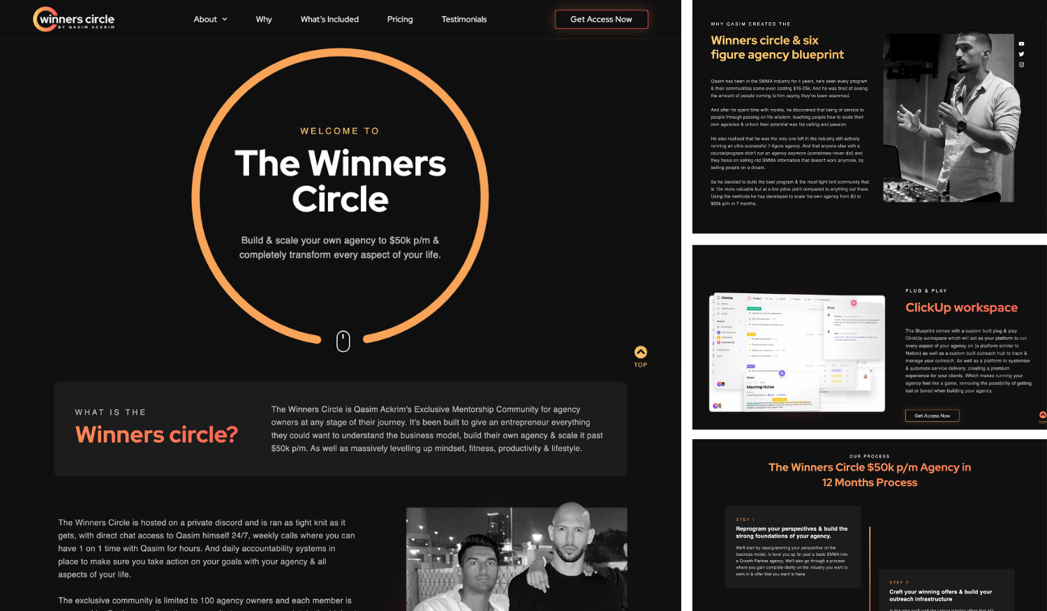 The Growth Lab - Portfolio Project - The Winners Circle by Qasim Ackrim